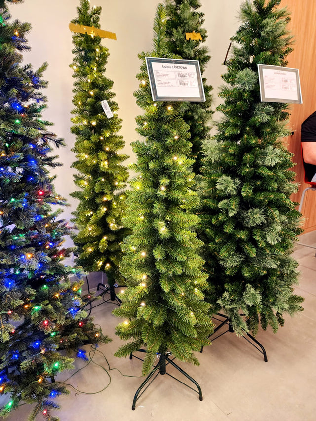 Árvore de Natal Slim Barcelona 1,80m 260 Galhos 100 LEDs Warm