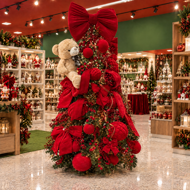 Árvore de Natal Urso Completa